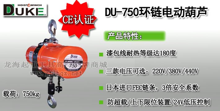 DU-750環(huán)鏈電動葫蘆圖片 DU-750環(huán)鏈電動葫蘆圖片