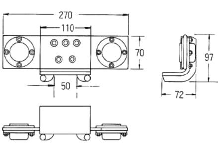 鷹牌EM型鋼索保護(hù)夾具尺寸圖 鷹牌EM型鋼索保護(hù)夾具尺寸圖