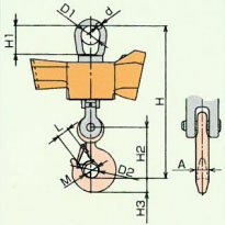 OCS-XZ-A型鷹牌吊秤尺寸圖 OCS-XZ-A型鷹牌吊秤尺寸圖