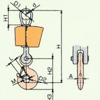 OCS-XZ-B型鷹牌吊秤尺寸圖 OCS-XZ-B型鷹牌吊秤尺寸圖