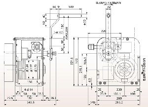 FUJI EXW型手搖絞盤尺寸圖 FUJI EXW型手搖絞盤尺寸圖