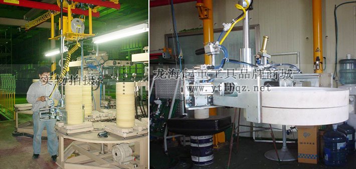 案例圖：陶瓷制品裝卸采用110kg東星氣動(dòng)平衡器