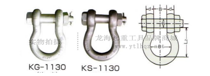 強(qiáng)力卸扣尺寸圖 強(qiáng)力卸扣尺寸圖