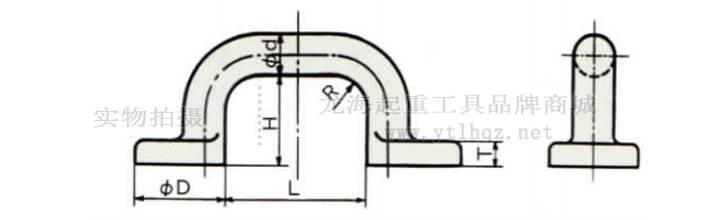 E型船用眼板尺寸圖 E型船用眼板尺寸圖