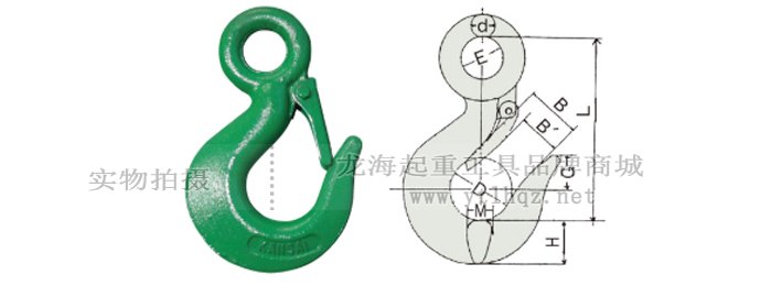 KANSAI配重吊鉤尺寸圖 KANSAI配重吊鉤尺寸圖