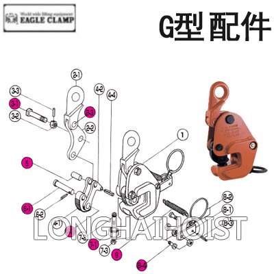 鷹牌G型橫吊鋼板鉗配件 鷹牌G型橫吊鋼板鉗配件