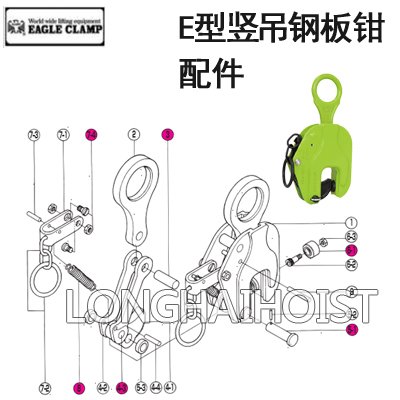 鷹牌E型豎吊鋼板鉗配件 鷹牌E型豎吊鋼板鉗配件