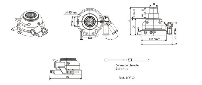 DM型SUNRUN二段液壓千斤頂尺寸圖一 DM型SUNRUN二段液壓千斤頂尺寸圖一