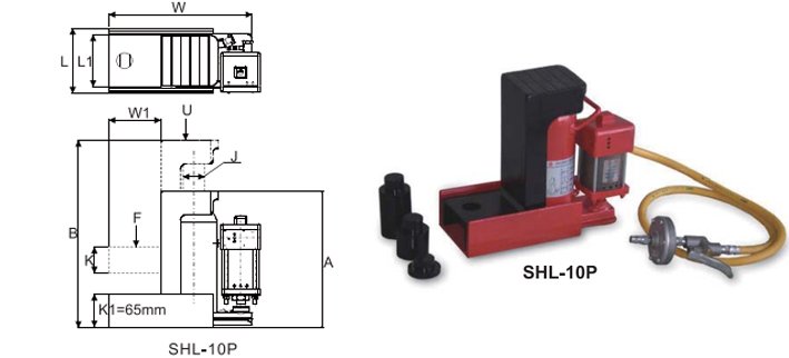 SUNRUN SHL爪式千斤頂尺寸圖二 SUNRUN SHL爪式千斤頂尺寸圖二