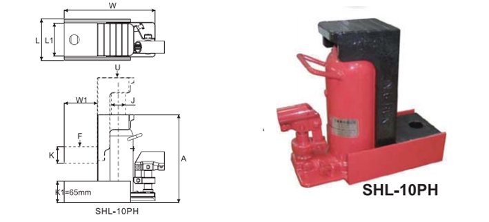 SUNRUN SHL爪式千斤頂尺寸圖三 SUNRUN SHL爪式千斤頂尺寸圖三