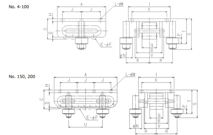 TIRROLLER雙側(cè)導(dǎo)向輪重物移運(yùn)器尺寸圖 TIRROLLER雙側(cè)導(dǎo)向輪重物移運(yùn)器尺寸圖
