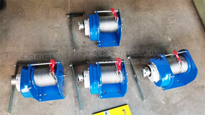 客戶定制帶繩、帶吊鉤的重型手搖絞盤
