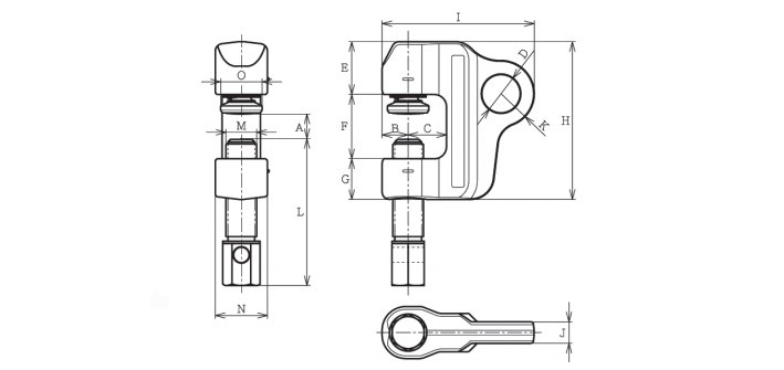 SBMR型鷹牌螺旋式鋼板鉗尺寸圖 SBMR型鷹牌螺旋式鋼板鉗尺寸圖
