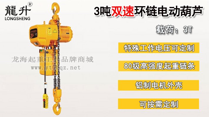 3噸雙速環(huán)鏈電動(dòng)葫蘆圖片 3噸雙速環(huán)鏈電動(dòng)葫蘆圖片
