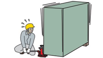 左圖:手動近距離操作爪式千斤頂 左圖:手動近距離操作爪式千斤頂