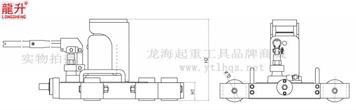 龍升帶滑動臺爪式千斤頂尺寸圖一 龍升帶滑動臺爪式千斤頂尺寸圖一