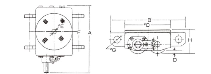 DUW-RK手搖搬運(yùn)小坦克尺寸圖 DUW-RK手搖搬運(yùn)小坦克尺寸圖