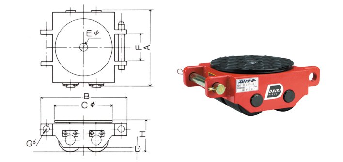 DUW型直行搬運(yùn)小坦克尺寸圖 DUW型直行搬運(yùn)小坦克尺寸圖