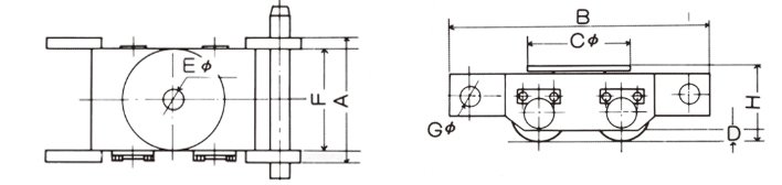 DUD直行搬運(yùn)小坦克尺寸圖 DUD直行搬運(yùn)小坦克尺寸圖