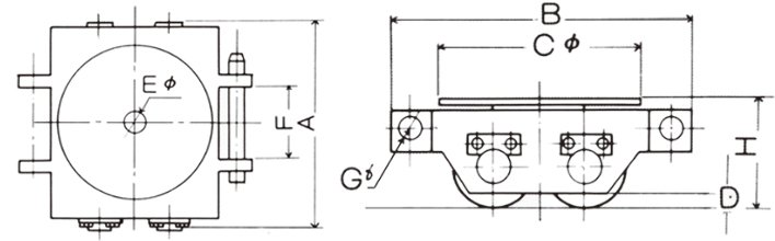 DUB-S轉(zhuǎn)向搬運(yùn)小坦克尺寸圖 DUB-S轉(zhuǎn)向搬運(yùn)小坦克尺寸圖
