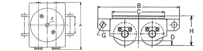 DUW-PS直行搬運(yùn)小坦克尺寸圖 DUW-PS直行搬運(yùn)小坦克尺寸圖