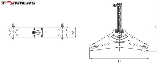 DBP型液壓彎管器尺寸圖 DBP型液壓彎管器尺寸圖