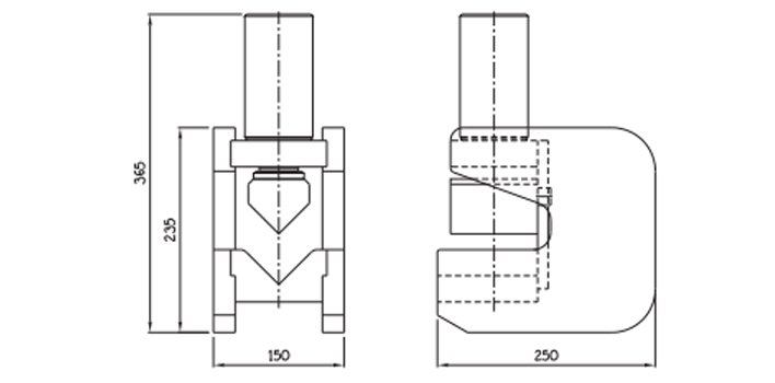 DAB-0100A角鋼折彎?rùn)C(jī)尺寸圖 DAB-0100A角鋼折彎?rùn)C(jī)尺寸圖