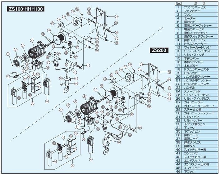 HHH ZS微型電動葫蘆配件可單獨購買 HHH ZS微型電動葫蘆配件可單獨購買